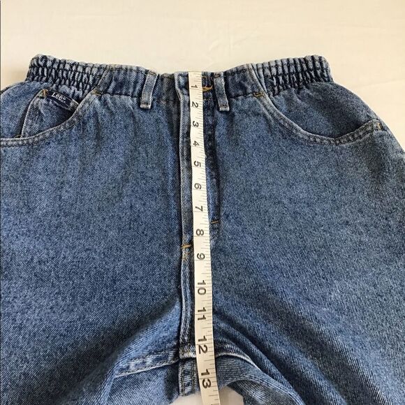 Vintage 80’s LEE Jeans Elastic Waist Fly Zip High Rise Crop Jeans Sz 10 - Picture 8 of 16